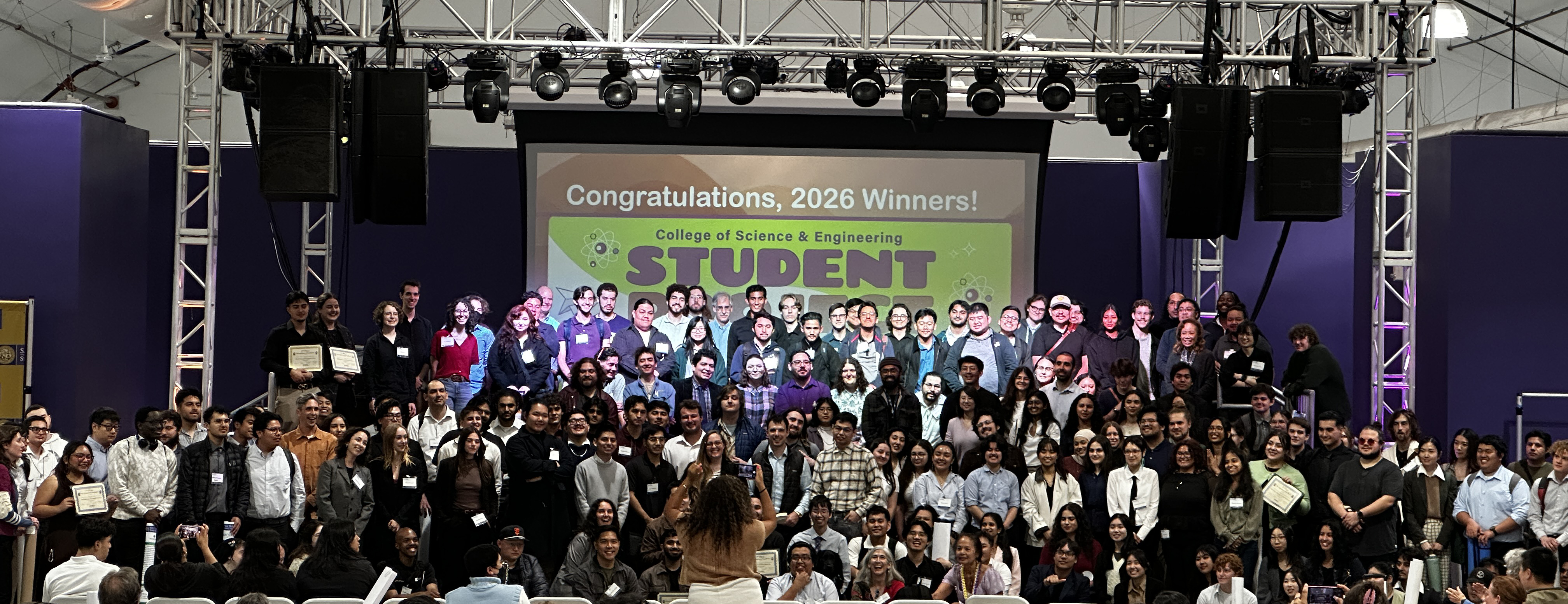 winners of 2026 sps in front of stage