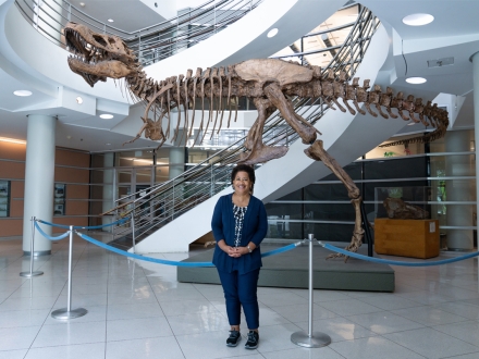 Lisa White and T rex
