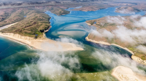 A view of the estero from the air